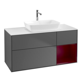 V&B Waschtischunterschrank Finion 120cm, Pl w m, Reg Peo m Lac, Anthrac. m