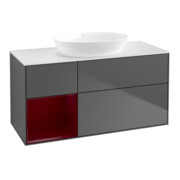 V&B Waschtischunterschrank Finion 120cm, Pl w m, Reg Peo m Lac, Anthrac. m