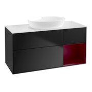 V&B Waschtischunterschrank Finion 120cm, Pl w m, Reg Peo m Lac, bla m Lac