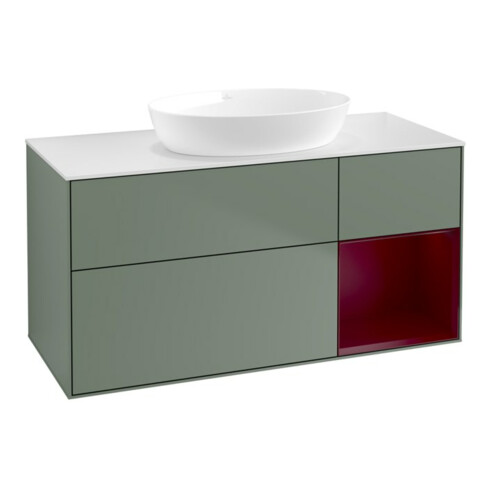 V&B Waschtischunterschrank Finion 120cm, Pl w m, Reg Peo m Lac, Oli. m Lac