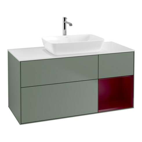 V&B Waschtischunterschrank Finion 120cm, Pl w m, Reg Peo m Lac, Oli. m Lac