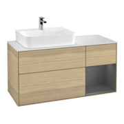 V&B Waschtischunterschrank Finion 120cm, Pl w m, Reg re Anthrac. m, Oa ven