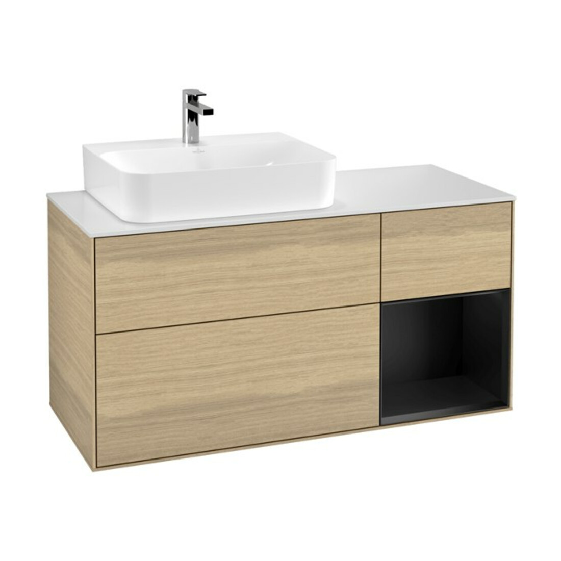 V&B Waschtischunterschrank Finion 120cm, Pl w m, Reg re bla m Lac, Oa ven