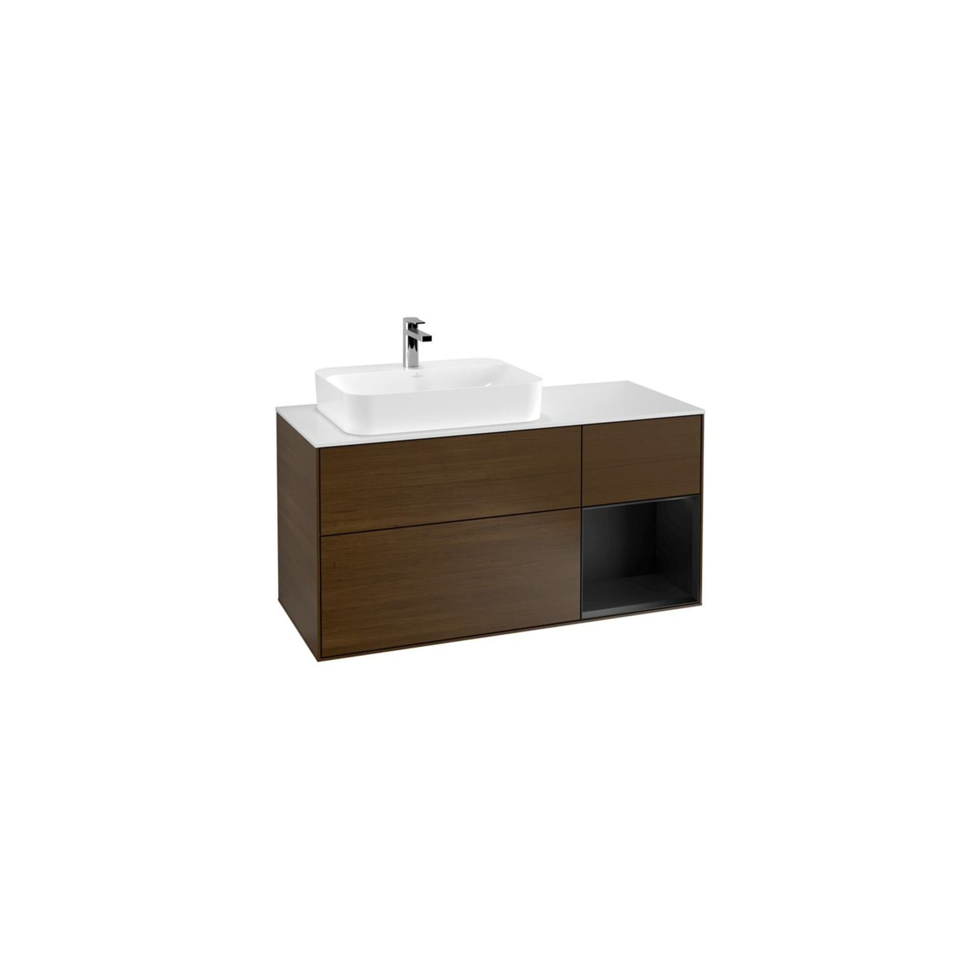 V&B Waschtischunterschrank Finion 120cm, Pl w m, Reg re bla m Lac, wal ven ; Villeroy & Boch