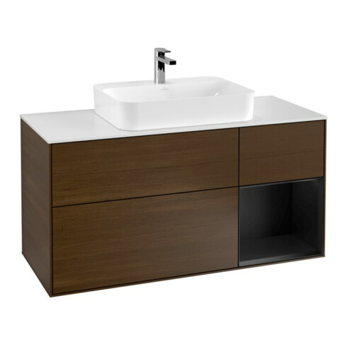 V&B Waschtischunterschrank Finion 120cm, Pl w m, Reg re bla m Lac, wal ven
