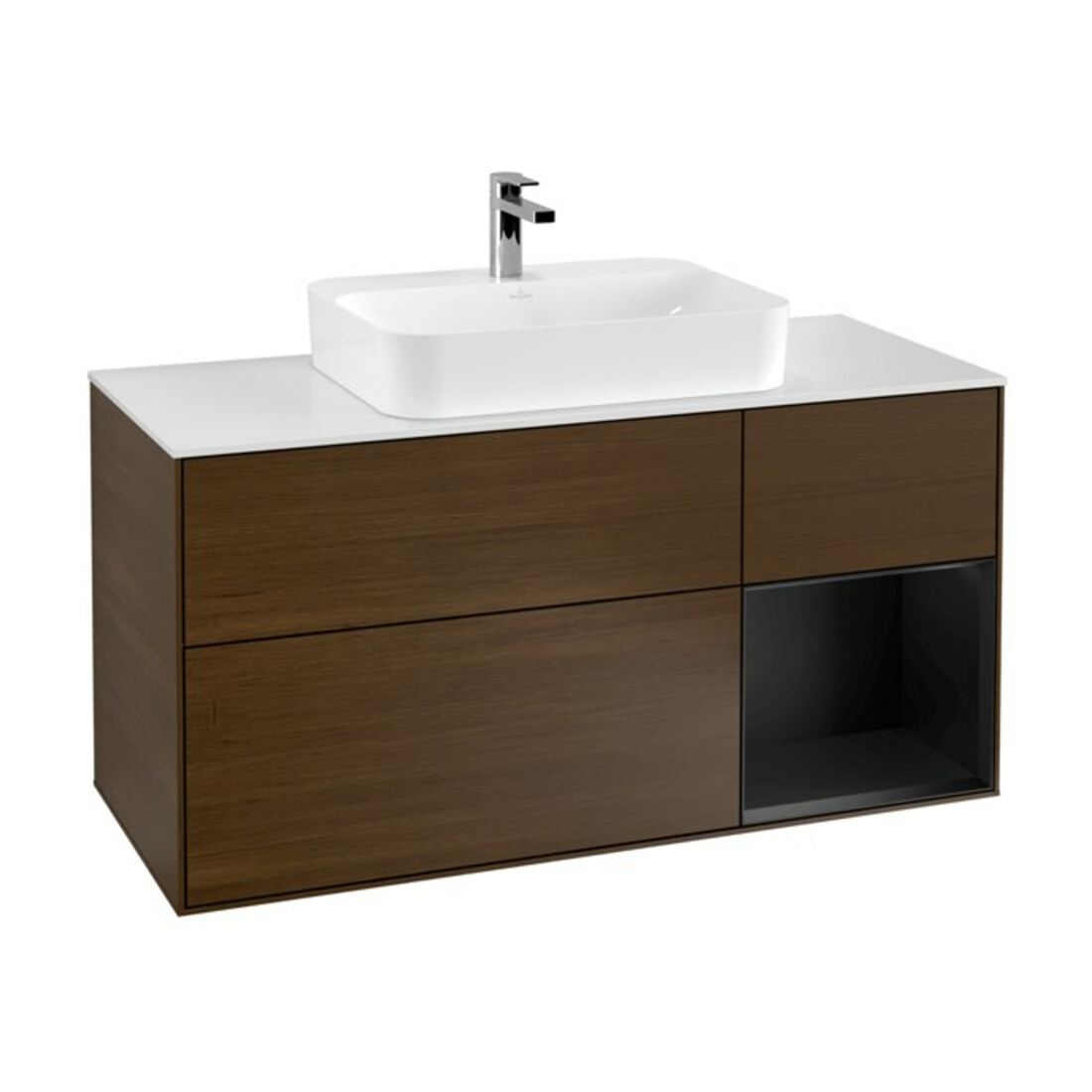 V&B Waschtischunterschrank Finion 120cm, Pl w m, Reg re bla m Lac, wal ven