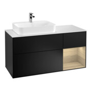 V&B Waschtischunterschrank Finion 120cm, Pl w m, Reg re Oa ven, bla m Lac