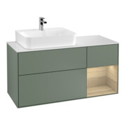 V&B Waschtischunterschrank Finion 120cm, Pl w m, Reg re Oa ven, Oli. m Lac