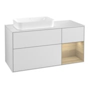V&B Waschtischunterschrank Finion 120cm, Pl w m, Reg re Oa ven, wh. m Lac