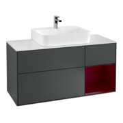 V&B Waschtischunterschrank Finion 120cm, Pl w m, Reg re Peo, md bl. m Lac