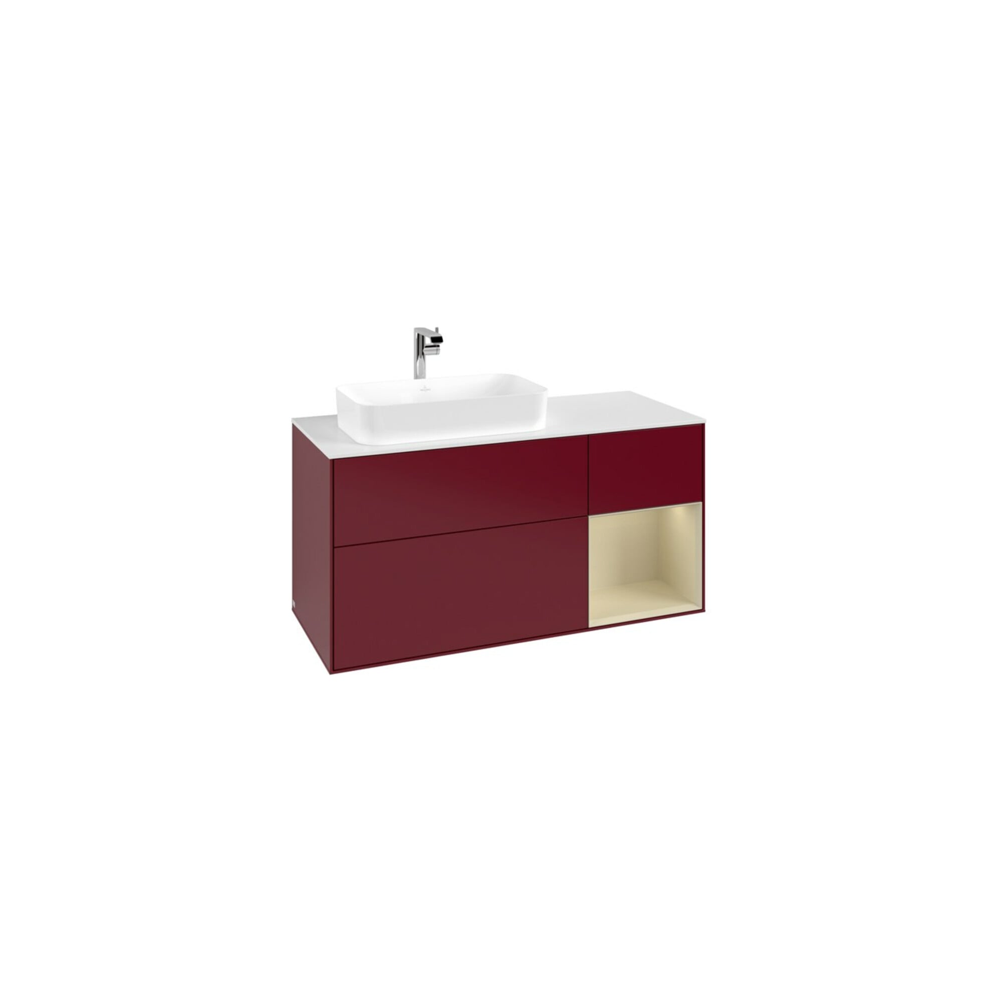 V&B Waschtischunterschrank Finion 120cm, Pl w m, Reg re si Gr m Lac, Peo m ; Villeroy & Boch