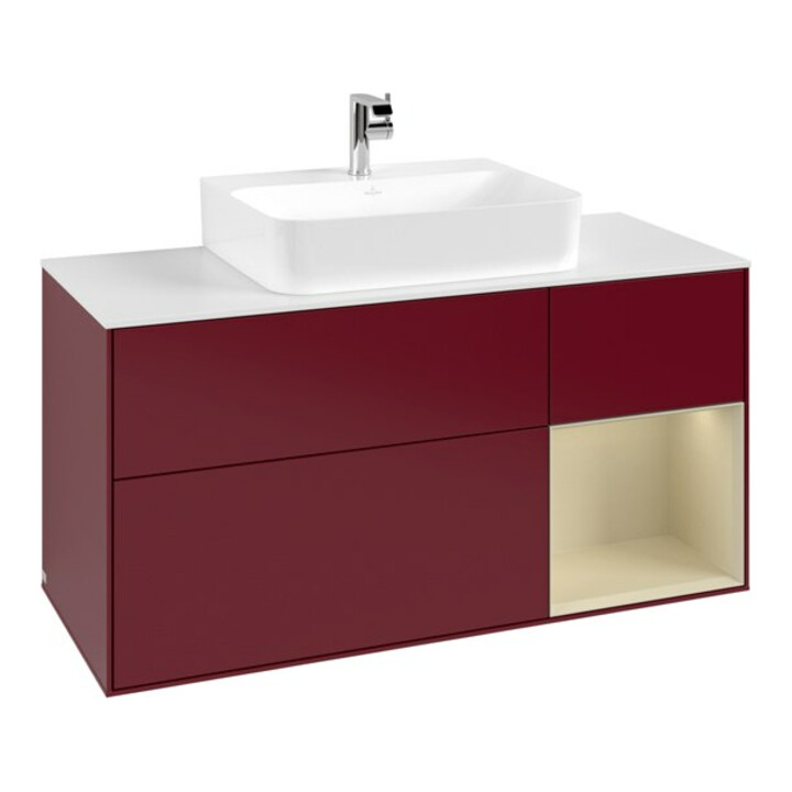 V&B Waschtischunterschrank Finion 120cm, Pl w m, Reg re si Gr m Lac, Peo m