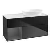 V&B Waschtischunterschrank Finion 120cm, Pl w m, Rg A m Lac, bla m Lac