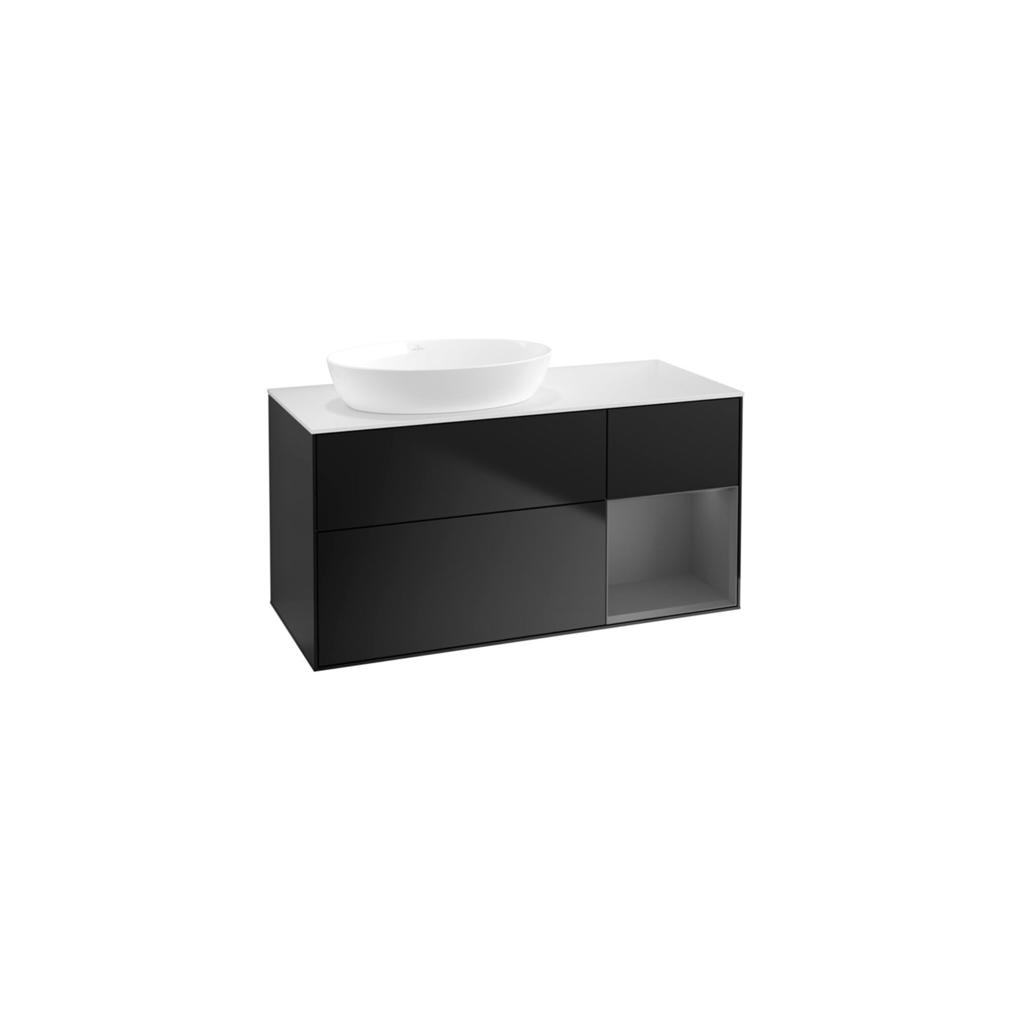 V&B Waschtischunterschrank Finion 120cm, Pl w m, Rg A m Lac, bla m Lac ; Villeroy & Boch