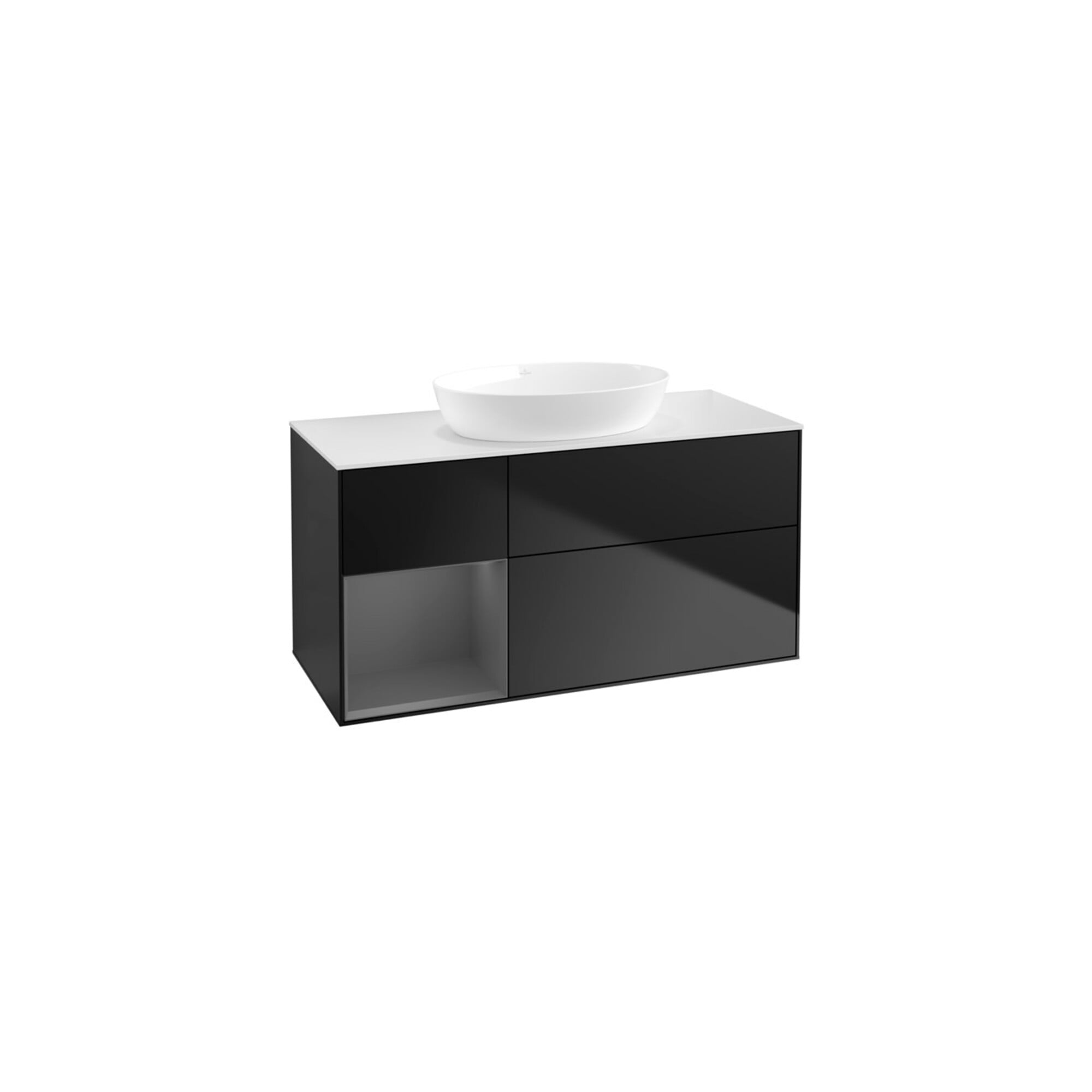 V&B Waschtischunterschrank Finion 120cm, Pl w m, Rg A m Lac, bla m Lac ; Villeroy & Boch