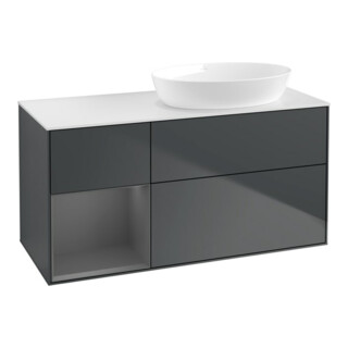 V&B Waschtischunterschrank Finion 120cm, Pl w m, Rg A m Lac, md bl. m Lac