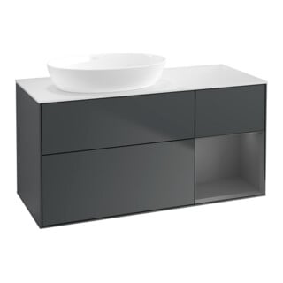 V&B Waschtischunterschrank Finion 120cm, Pl w m, Rg A m Lac, md bl. m Lac