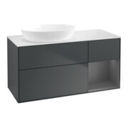 V&B Waschtischunterschrank Finion 120cm, Pl w m, Rg A m Lac, md bl. m Lac