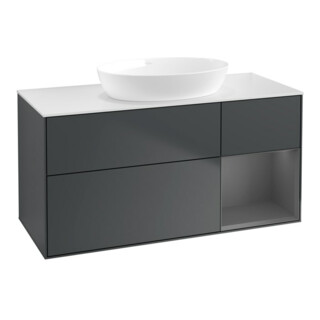 V&B Waschtischunterschrank Finion 120cm, Pl w m, Rg A m Lac, md bl. m Lac