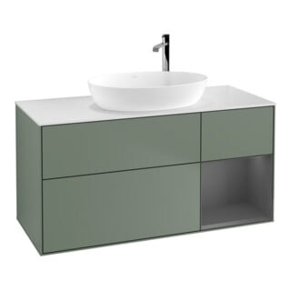 V&B Waschtischunterschrank Finion 120cm, Pl w m, Rg A m Lac, Oli. m Lac
