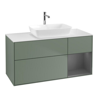 V&B Waschtischunterschrank Finion 120cm, Pl w m, Rg A m Lac, Oli. m Lac