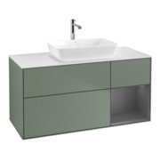 V&B Waschtischunterschrank Finion 120cm, Pl w m, Rg A m Lac, Oli. m Lac