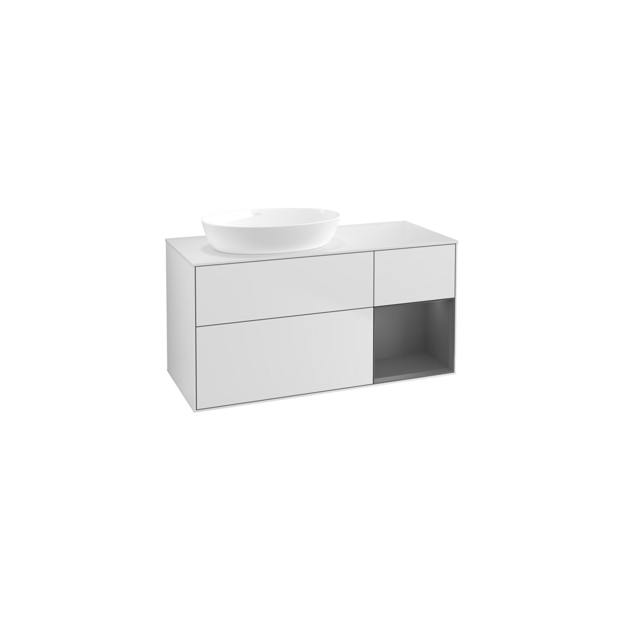 V&B Waschtischunterschrank Finion 120cm, Pl w m, Rg A m Lac, wh. m Lac ; Villeroy & Boch