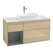 V&B Waschtischunterschrank Finion 120cm, Pl w m, Rg Anthrac. m Lac, Oa ven