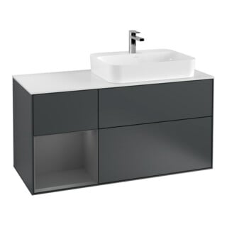 V&B Waschtischunterschrank Finion 120cm, Pl w m, Rg l A m, md bl. m Lac