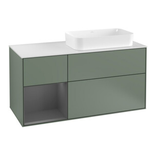 V&B Waschtischunterschrank Finion 120cm, Pl w m, Rg l A m, Oli. m Lac