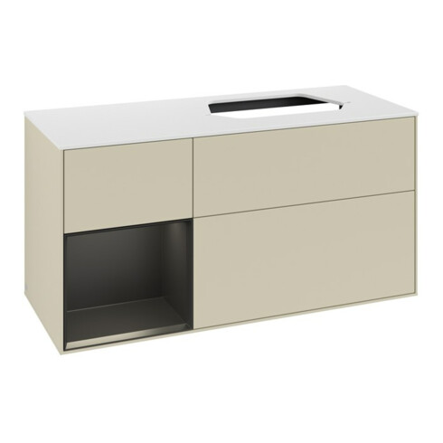 V&B Waschtischunterschrank Finion 120cm, Pl w m, Rg l b m Lac, si Gr m Lac