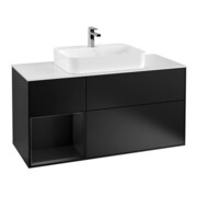 V&B Waschtischunterschrank Finion 120cm, Pl w m, Rg l bla m Lac, bla m Lac