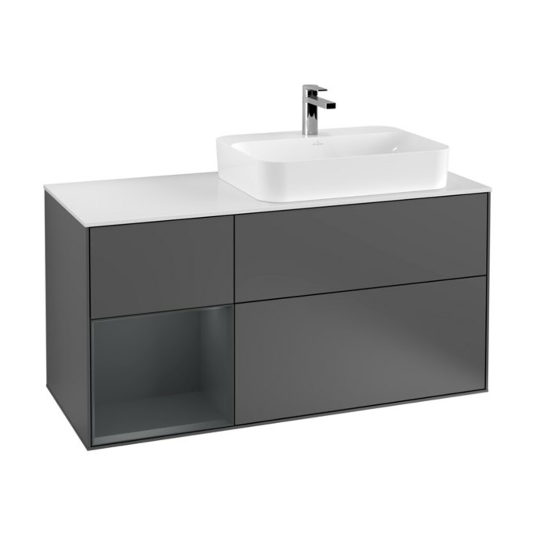V&B Waschtischunterschrank Finion 120cm, Pl w m, Rg l md b m La, A m