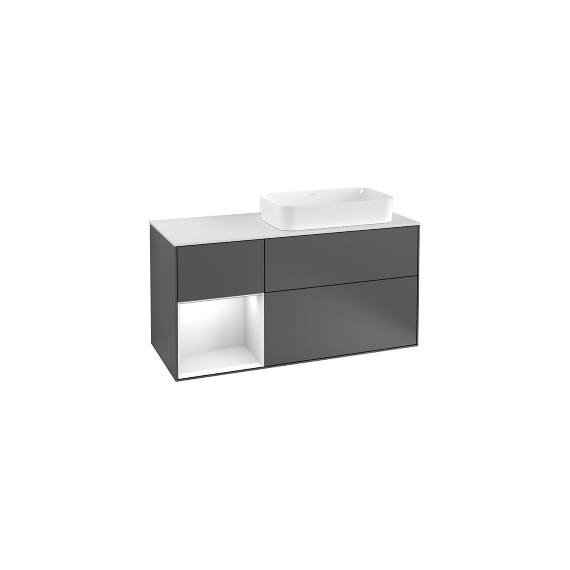 V&B Waschtischunterschrank Finion 120cm, Pl w m, Rg l md b m La, si G m La ; Villeroy & Boch