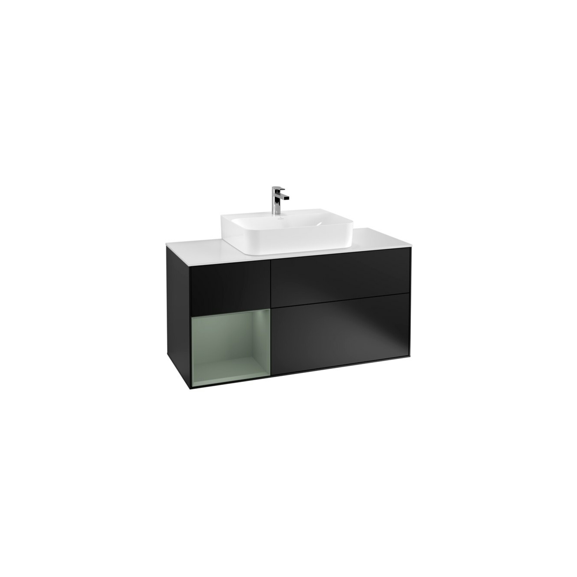 V&B Waschtischunterschrank Finion 120cm, Pl w m, Rg l Ol m Lac, bla m Lac ; Villeroy & Boch
