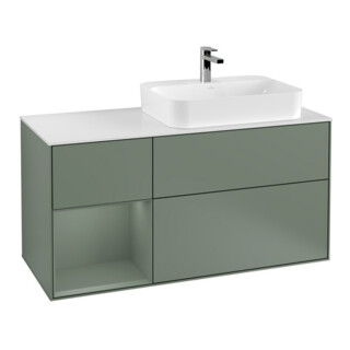 V&B Waschtischunterschrank Finion 120cm, Pl w m, Rg l Ol m Lac, Oli. m Lac
