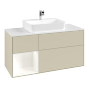 V&B Waschtischunterschrank Finion 120cm, Pl w m, Rg l w m Lac, si Gr m Lac
