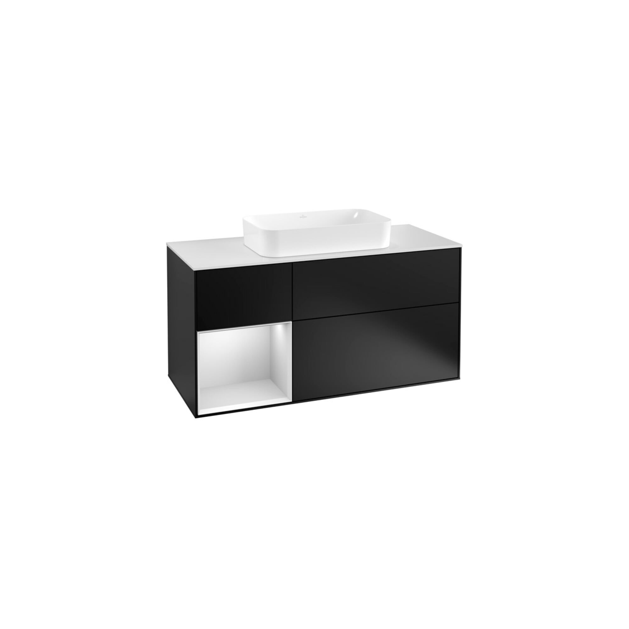 V&B Waschtischunterschrank Finion 120cm, Pl w m, Rg l wh. m Lac, bla m Lac ; Villeroy & Boch
