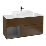 V&B Waschtischunterschrank Finion 120cm, Pl w m, Rg li Anthrac. m, wal ven