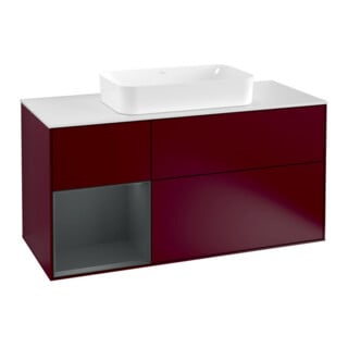 V&B Waschtischunterschrank Finion 120cm, Pl w m, Rg li md bl. m Lac, Peo m