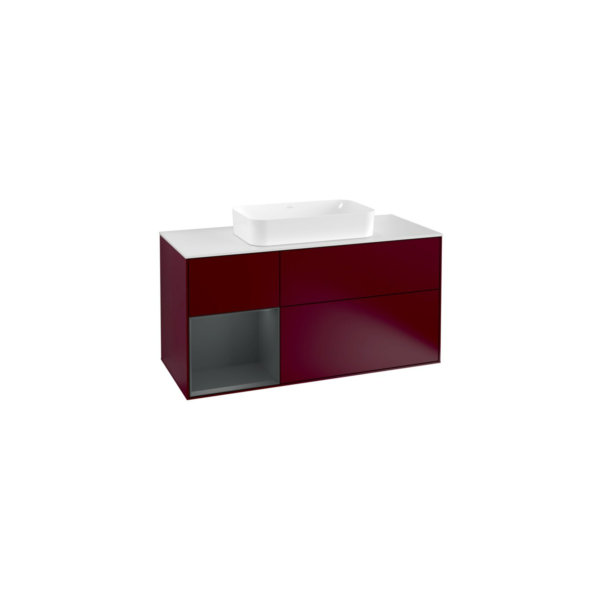 V&B Waschtischunterschrank Finion 120cm, Pl w m, Rg li md bl. m Lac, Peo m ; Villeroy & Boch