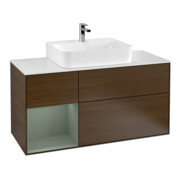 V&B Waschtischunterschrank Finion 120cm, Pl w m, Rg li Oli. m Lac, wal ven