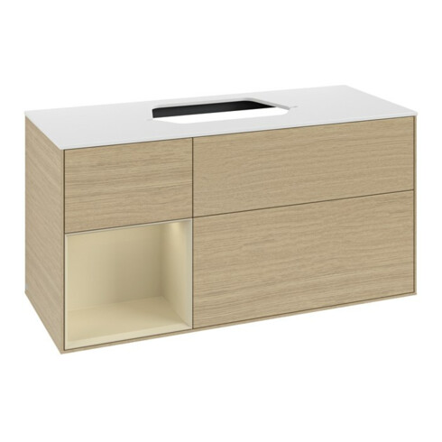 V&B Waschtischunterschrank Finion 120cm, Pl w m, Rg li si Gr m Lac, Oa ven