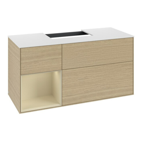 V&B Waschtischunterschrank Finion 120cm, Pl w m, Rg li si Gr m Lac, Oa ven