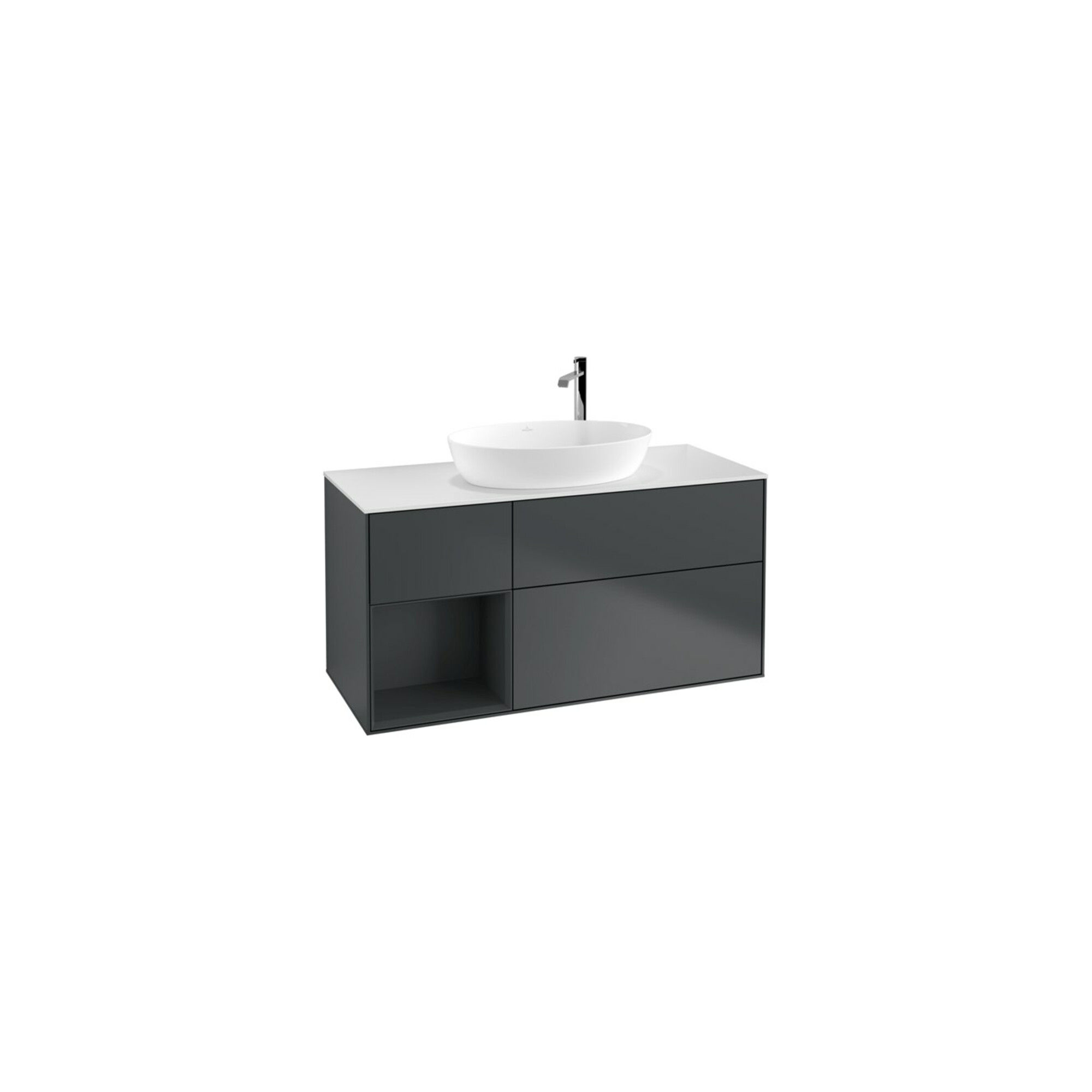 V&B Waschtischunterschrank Finion 120cm, Pl w m, Rg md m Lac, md bl. m Lac ; Villeroy & Boch