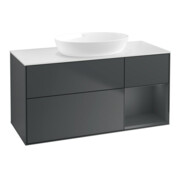 V&B Waschtischunterschrank Finion 120cm, Pl w m, Rg md m Lac, md bl. m Lac