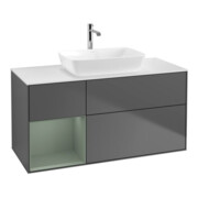 V&B Waschtischunterschrank Finion 120cm, Pl w m, Rg Oli. m Lac, Anthrac. m