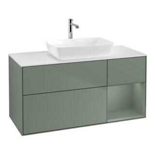 V&B Waschtischunterschrank Finion 120cm, Pl w m, Rg Oli. m Lac, Oli. m Lac