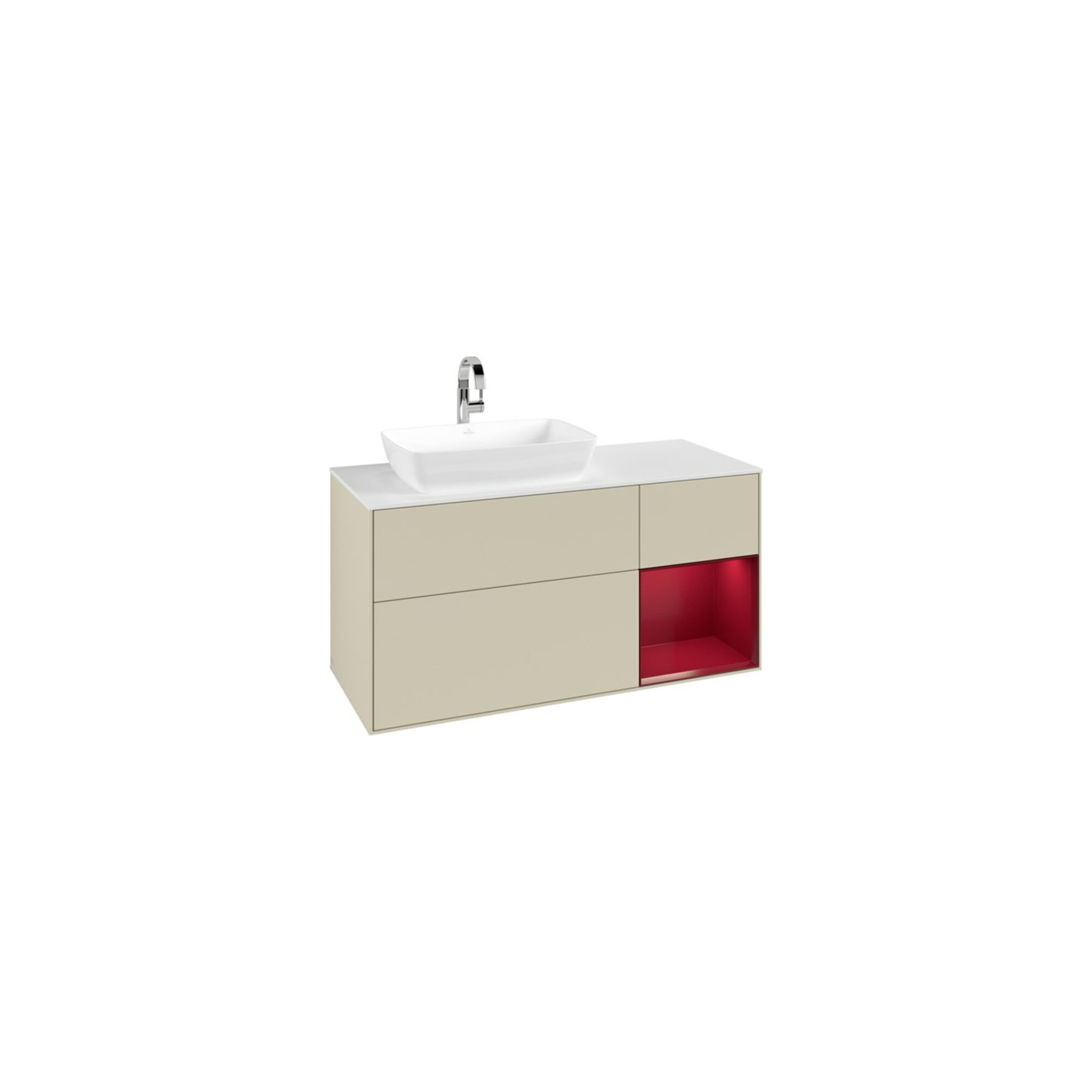 V&B Waschtischunterschrank Finion 120cm, Pl w m, Rg Peo m Lac, si Gr m Lac ; Villeroy & Boch
