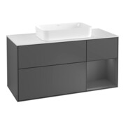V&B Waschtischunterschrank Finion 120cm, Pl w m, Rg r A m, Anthrac. m